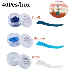 40Pcs Dental Wedge Tulwar Wedges Disposable Tooth Gap Sectional Matrix Refill Wedge With Hole Plastic Wedges Dentistry Materials