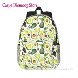 Watercolor Avocado Face Pattern Travel Backpack Men Women School Laptop Bookbag College Student Daypack Bags