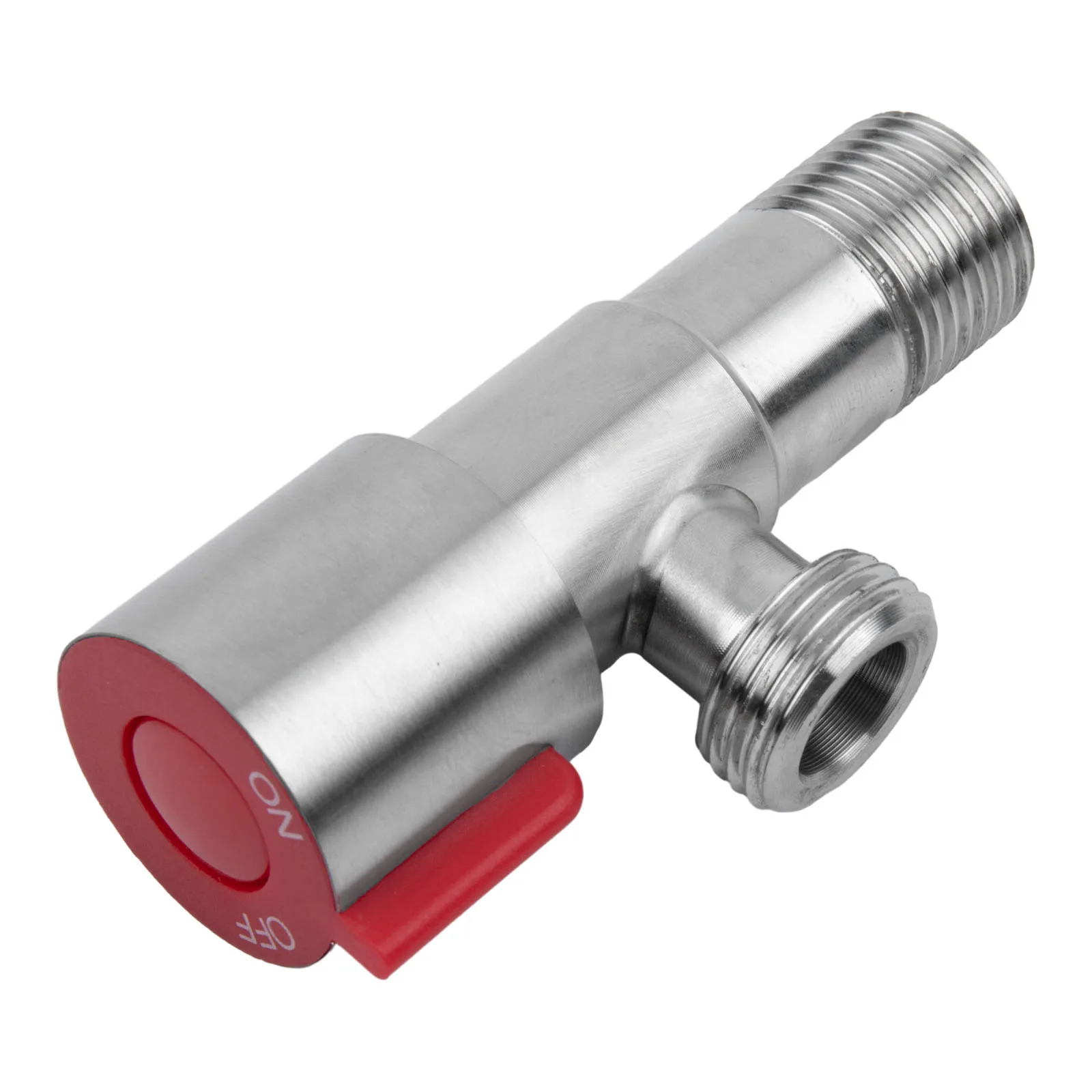 Cabezales de ducha de acero inoxidable, válvula de parada de agua para tuberías en baños, cocinas, mejora de me, engrosada, azul y rojo