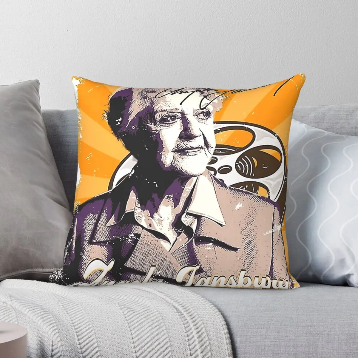 Murder She Wrote Angela Lansbury Square Pillowcase Polyester Linen Velvet Printed Zip Decorative Sofa Cushion Cover