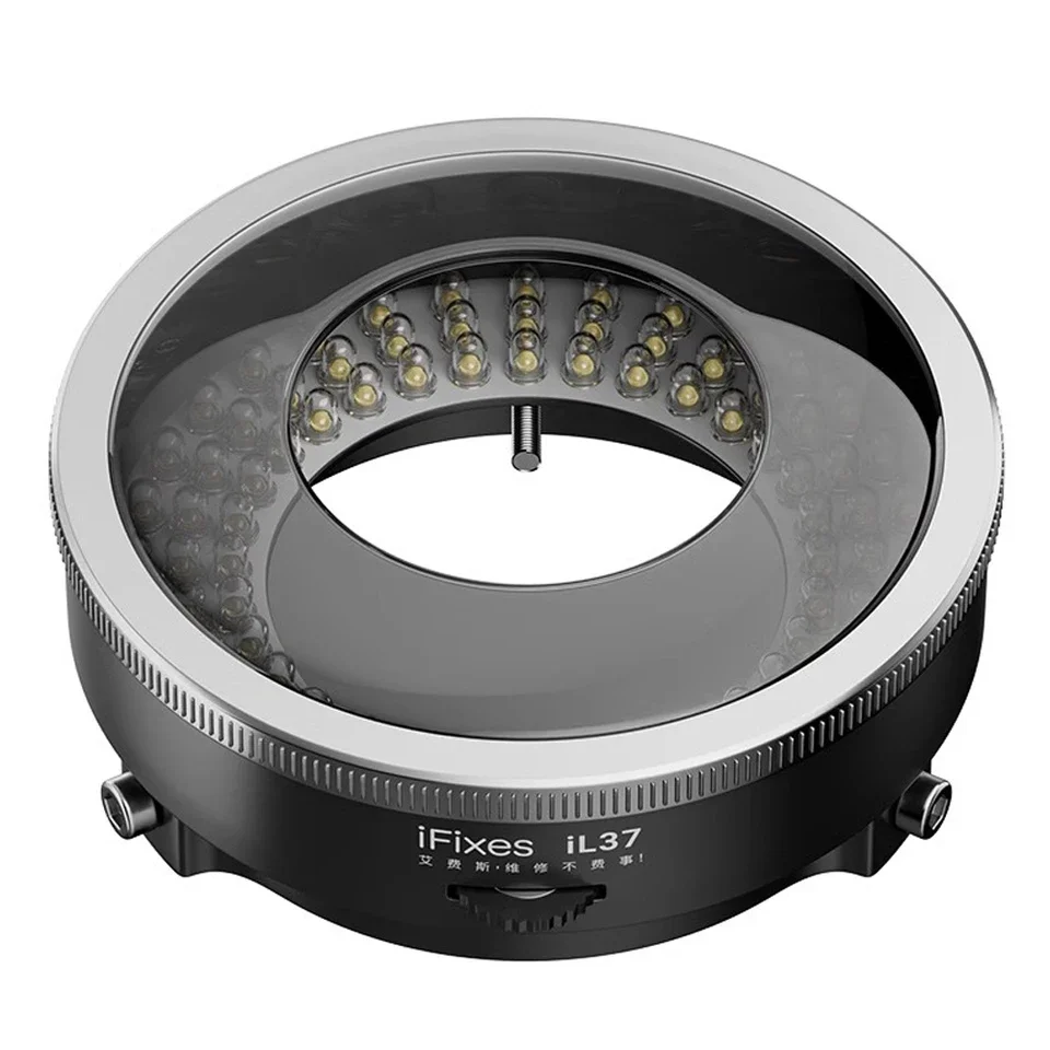 IFixes IL37 Microscope Polarized LED Illuminating Ring Light 96pcs LED Light Beads Adjustable Light Source for Microscope