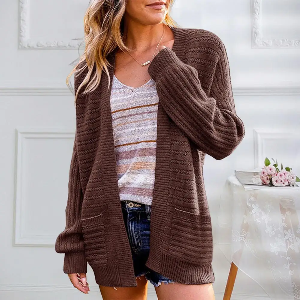 

Knit Cardigan Women Open Stitch Knit Cardigan Autumn Winter Casual Loose Chunky Sweater Cardigan Coat Outerwear