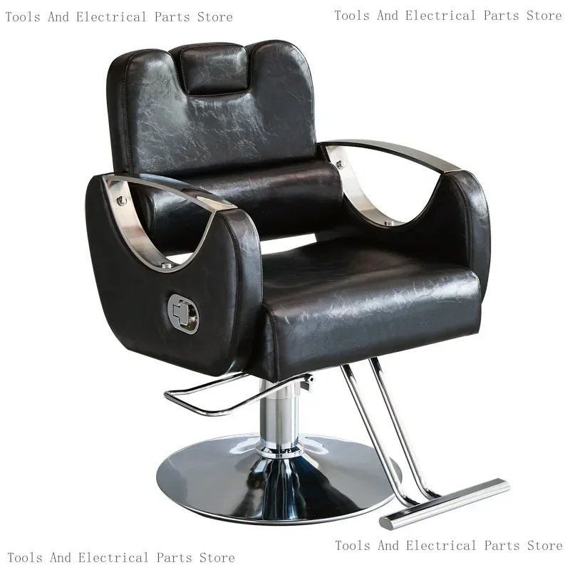 Hairdressing Hair Salon Private Red Barber Shop Chair Can Be Put Down Lifting Rotating