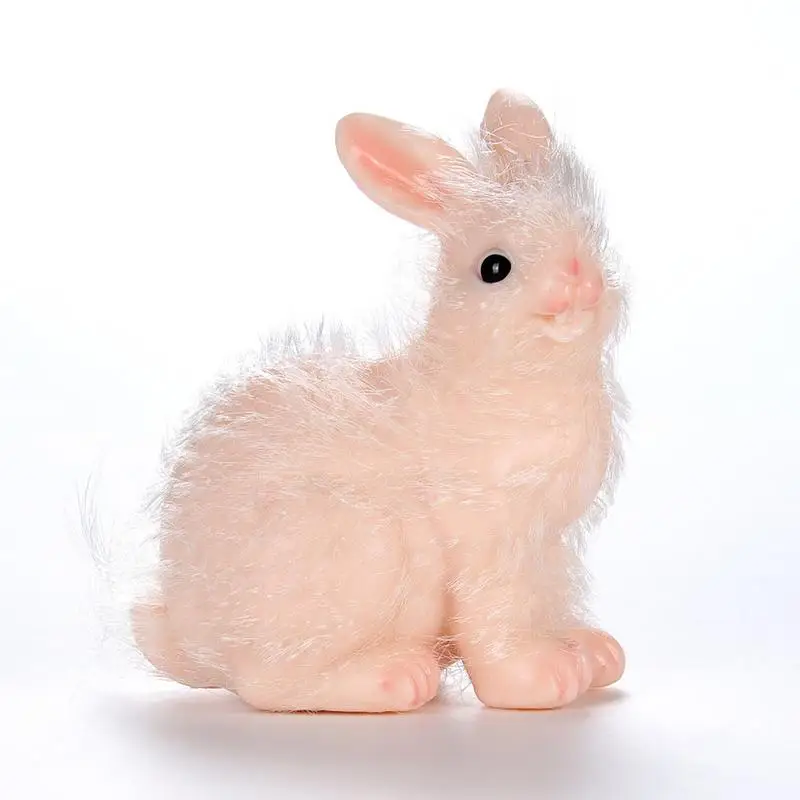 Reborn Animal Realistic Easter Squeeze Bunny Toys Lovely Soft Silicone Rabbit Stress Relief Toy For Party Favors Decorative