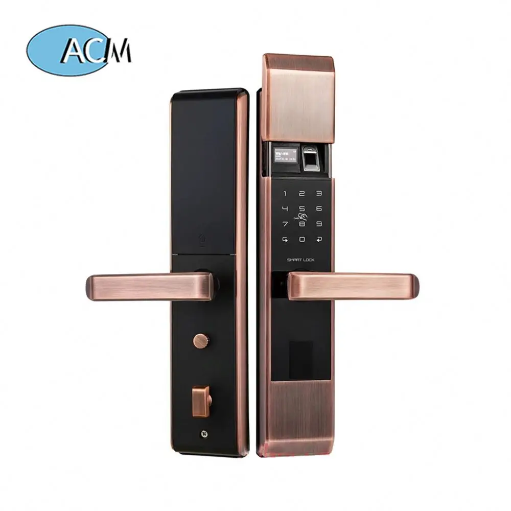 

High Security Design Intelligent Electromechanical Electronic Biometric Card Password Wifi Fingerprint Digital Smart Door Lock