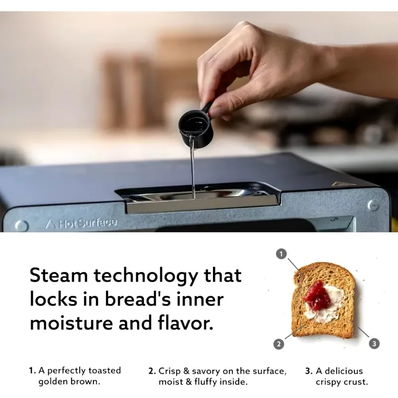 The Toaster Steam Oven Toaster 5 Cooking Modes - Sandwich Bread, Artisan Bread, Pizza, Pastry, Oven Compact Design