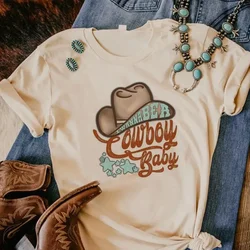 Retro Rodeo Western Graphic Tees I Wanna Be A Cowboy Baby Country Music T Shirt Women Vintage Boho T-Shirts Tops Cowgirl Outfits