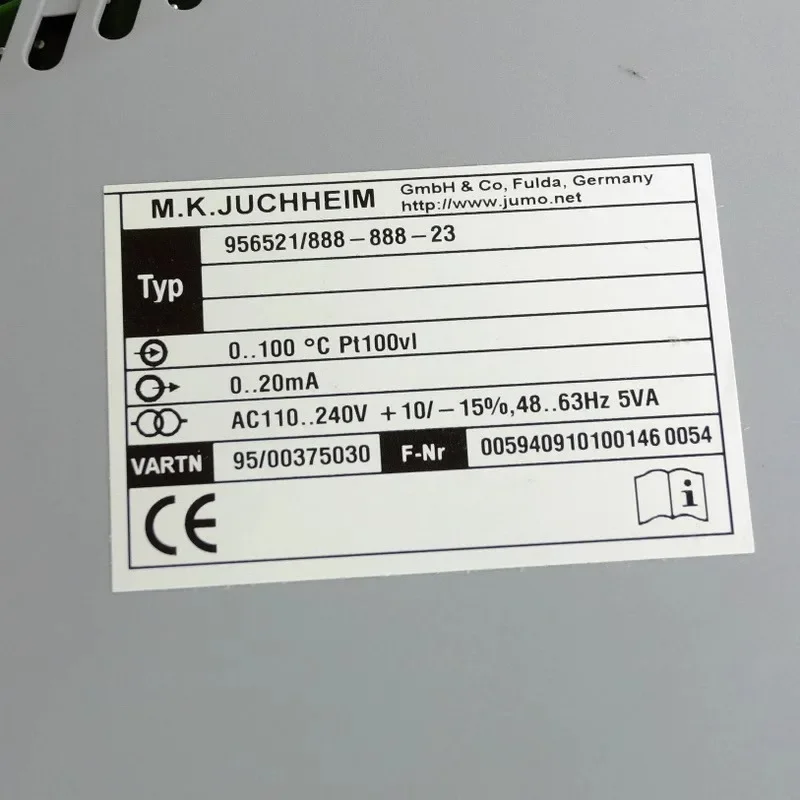 New JUMO 00375030 Temperature Signal Input Module 707021 956521/888-888-23 1PCS
