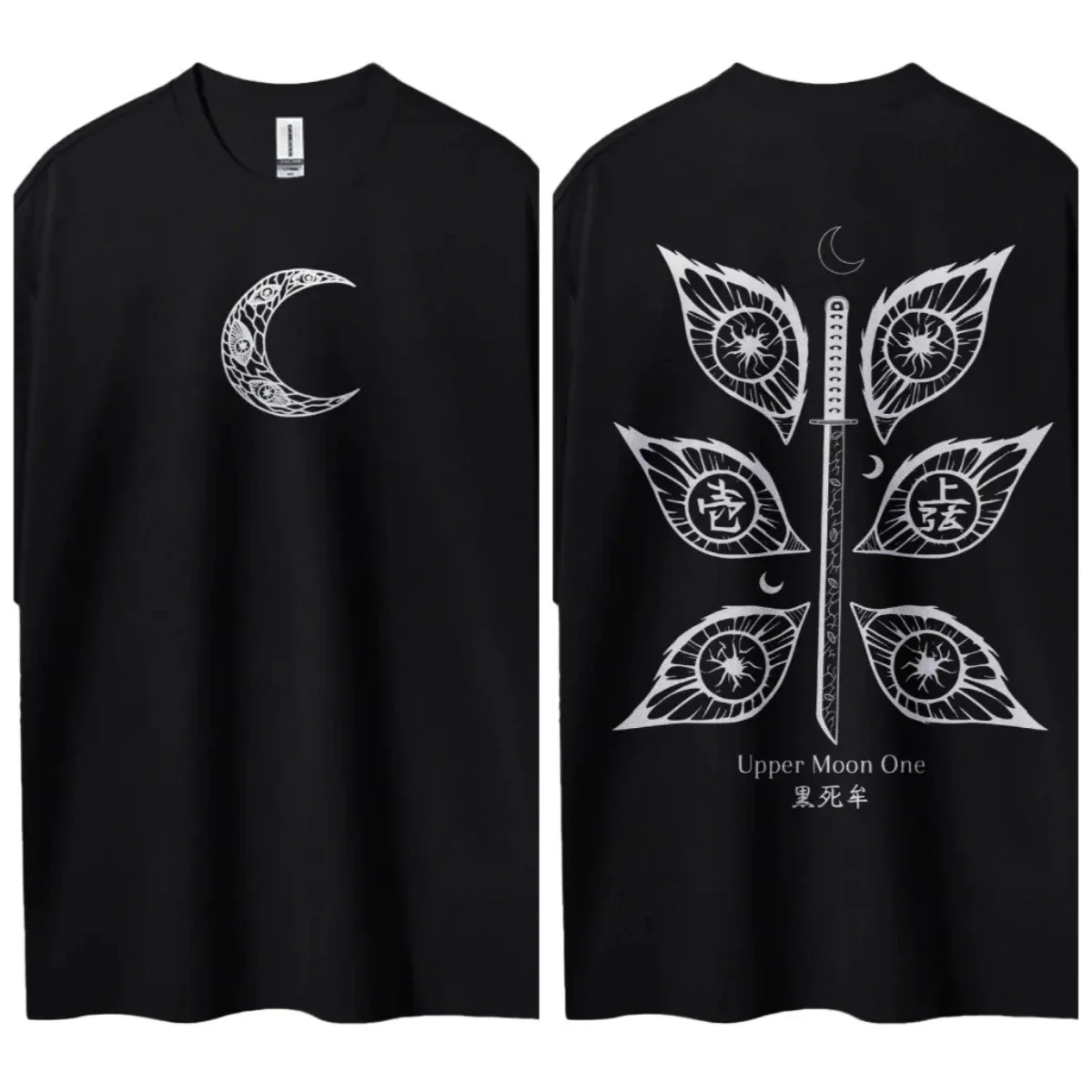 A 100% pure cotton short-sleeved T-shirt top featuring classic characters from the Japanese anime Devil Killer with prints