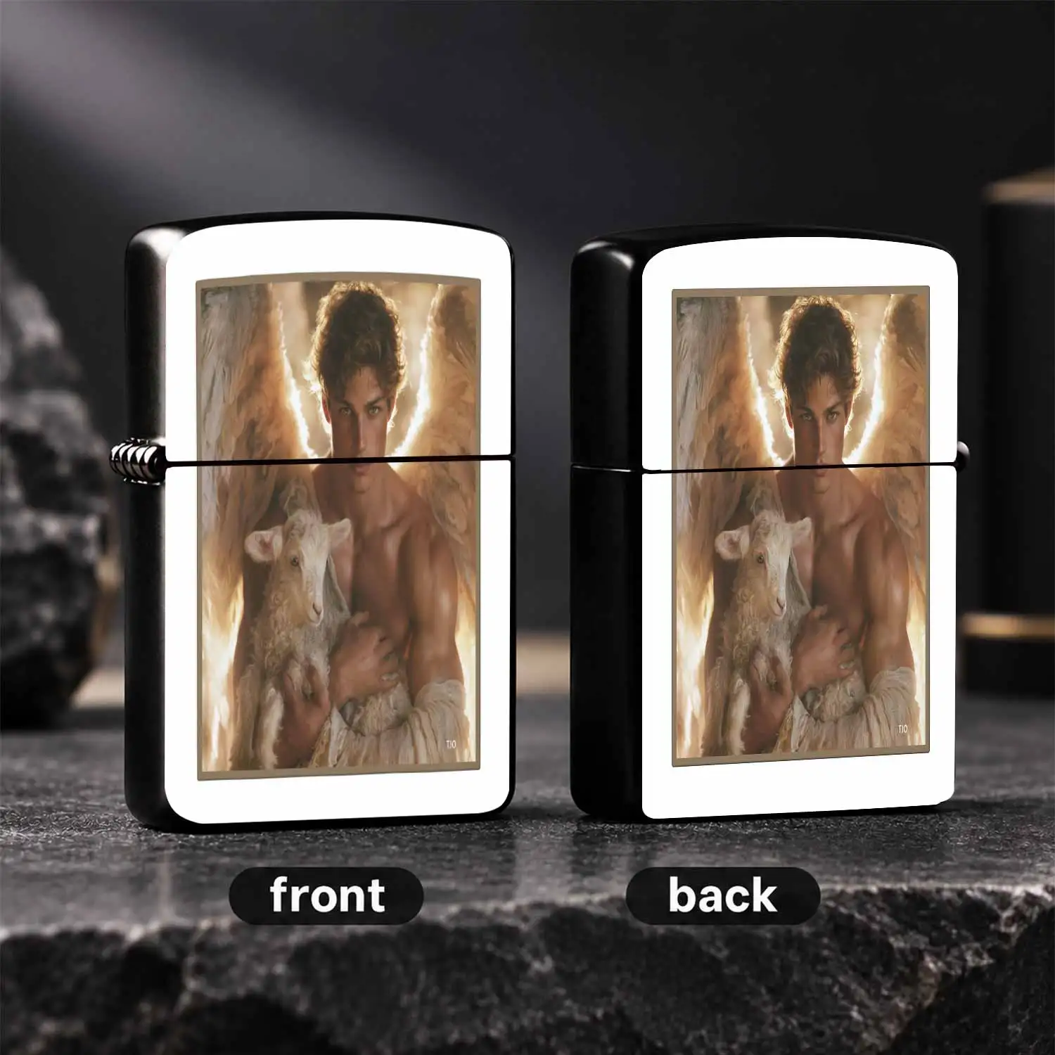 Retro Warm Light Angel Holdingart Style Portable Lighter, Aesthetic Creative Decor Piece, Suitable For Daily Scenes, Ideal For Gifting And Personal Use, Exquisite Romantic Texture Versatile Accessory With Unique Artisti A Humorous And Inter