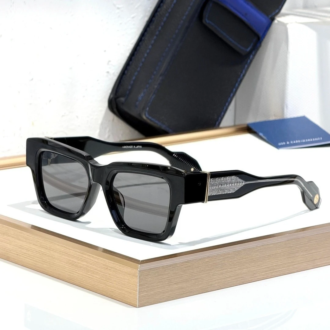 Gafas de sol TIRRENO para hombre, gafas de sol cuadradas de acetato de 52mm hechas a mano en Japón, gafas de sol de diseño discreto clásico de gran artesanía