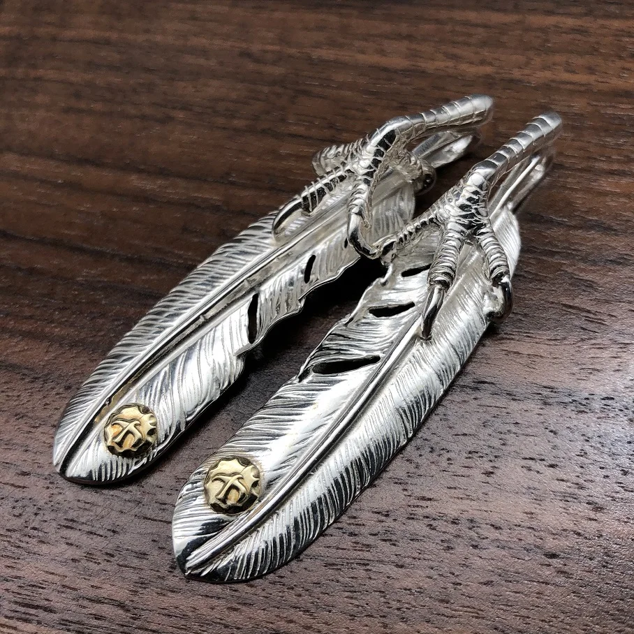 

Подвеска из стерлингового серебра 925 пробы с когтями орла и перьями, пара ожерелий, корейские ювелирные изделия Sle Faion, серебряные аксессуары