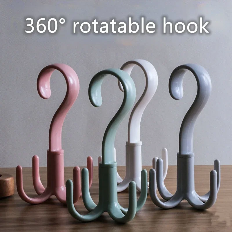 360° Creativity Spinner Hanger Storage Hanging Closet Organizer Rod Rack Belt Holder Hook Bag Wind Spinner Rotate Spiral Hangers