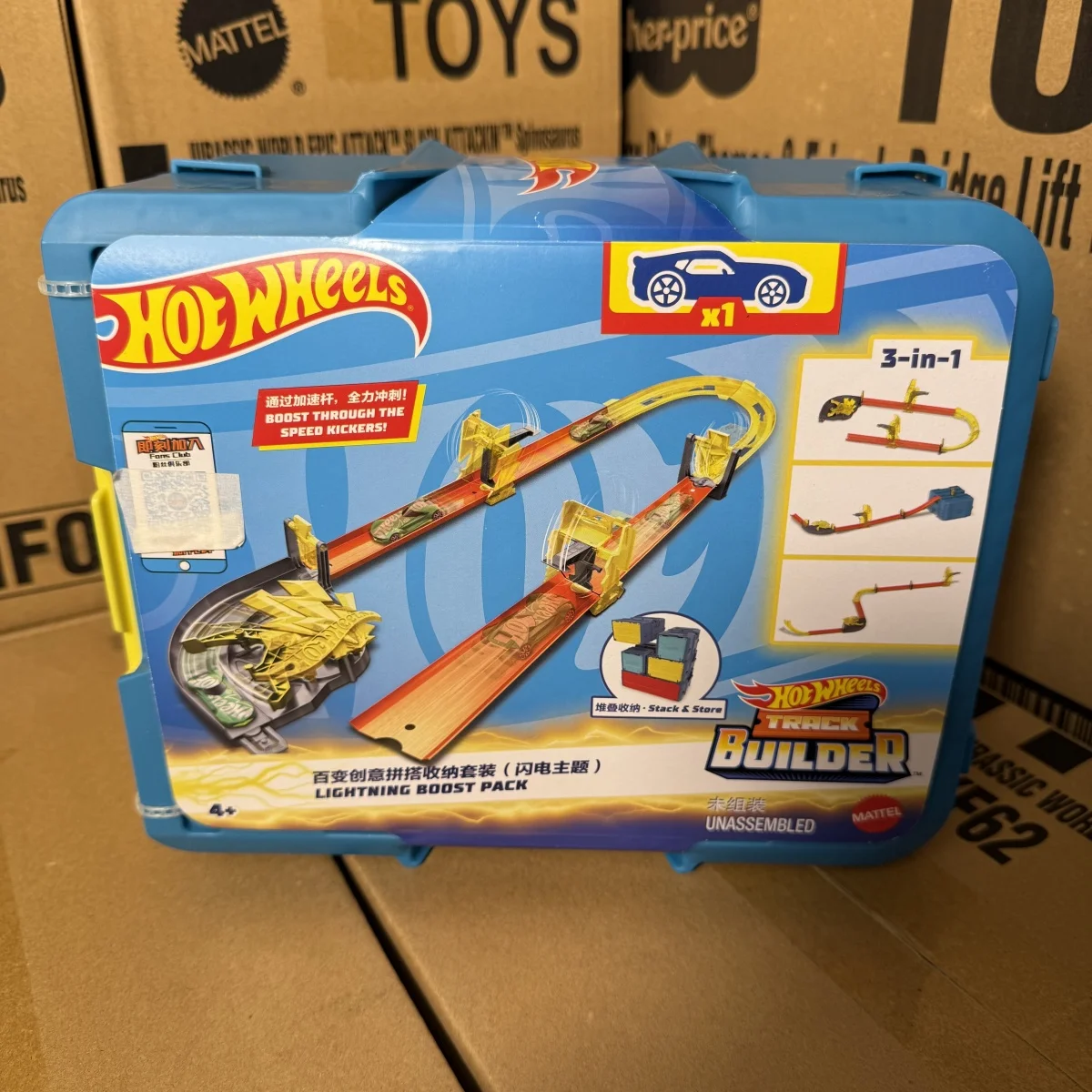 Disponibile Set di binari Hot Wheels - Kit di sfida per acrobazie da corsa per lanciatore di auto in lega Giocattoli per ragazzi Modello FWM85 Regali per le vacanze