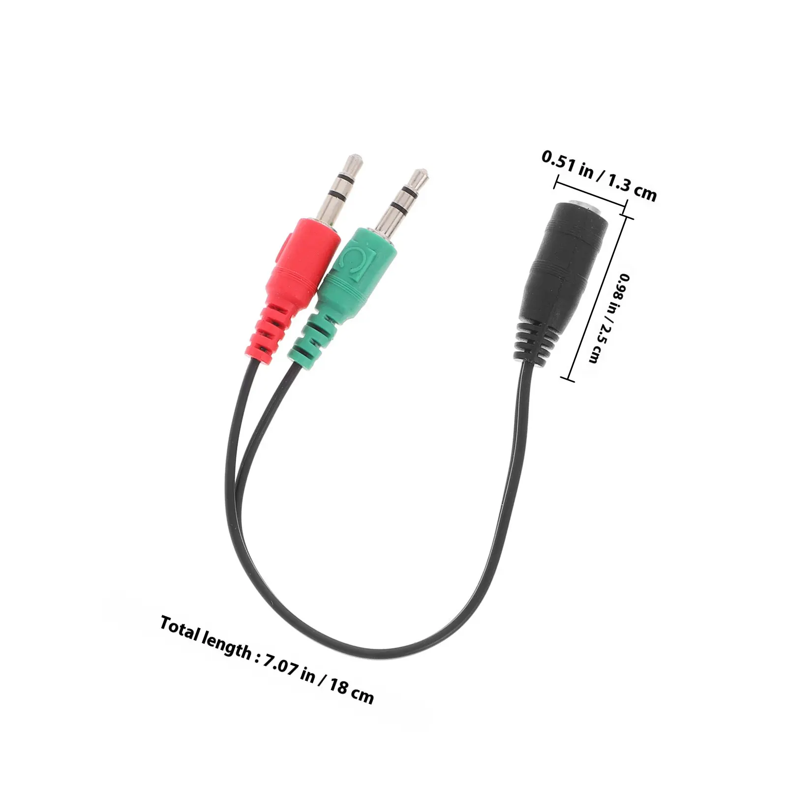 Y Splitter Cable 3.5mm Male to Dual Female Audio Cable Splitter for Headphones Microphones Music Sharing Communication Devices