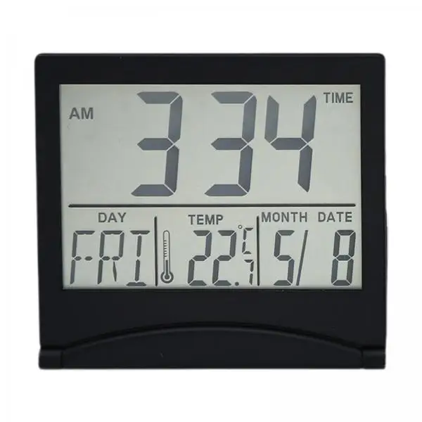 Digital Desk Clock Portable Large Screen Table Clock with Cooking Timer and Calendar for Kids Teens Adults