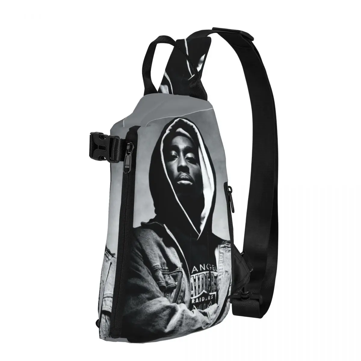 

Cool Tupac 2Pac Shoulder Bags Celebrity Leisure Chest Bag Men Cycling Daily Sling Bag High School Designer Small Bags