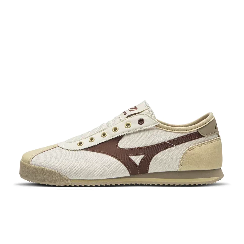 Mizuno LG 60S SLIPON Unisex Low-Top Casual Lifestyle Shoes  Beige, Two-Tone Design, Fashionable, Versatile & Slip-On D1GH240215