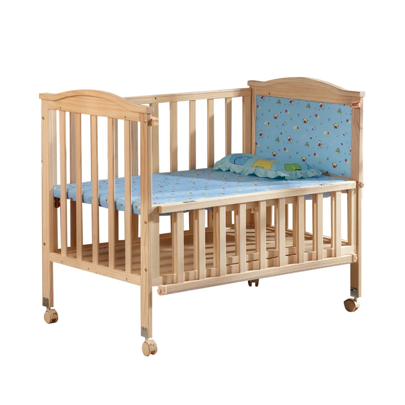 Co-sleeper Folding Wooden Baby bed Swing Cot Bed Crib