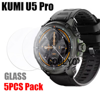 5pcs For KUMI U5 Pro Glass Screen Protector Smart watch Tempered 9H 2.5D Film