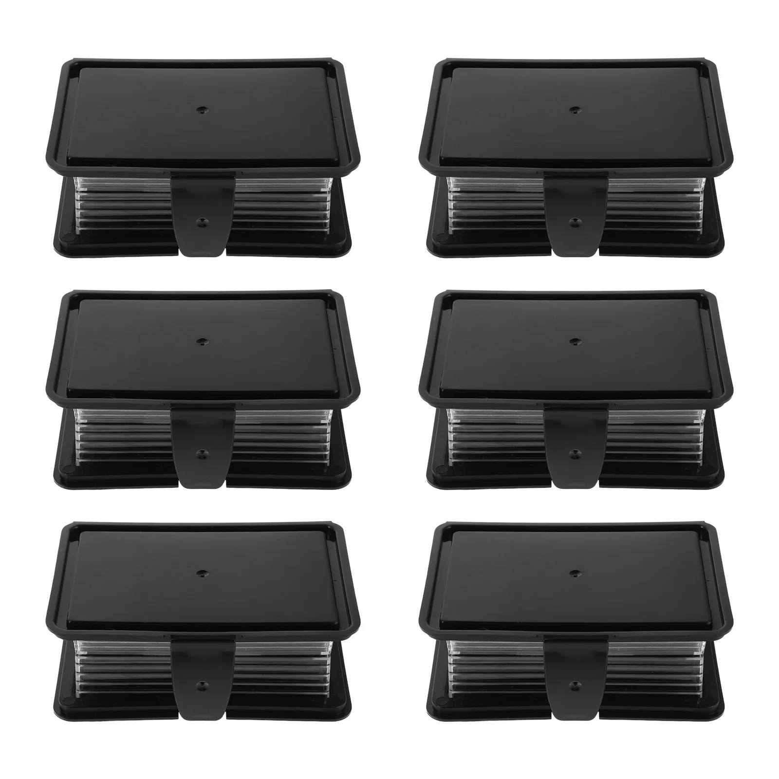 

6Pcs Portable Hair Tie Storage Box Compact Organizer Mini Travel Jewelry Case Hair Clip Holder Black Mini Travel Storage Boxes