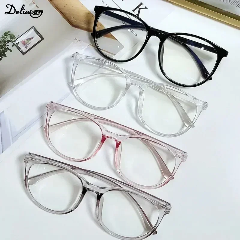 New Transparent Computer Glasses Frame Women Men Anti Blue Light Round Eyewear Blocking Glasses Optical Spectacle Eyeglass 2024 image 4