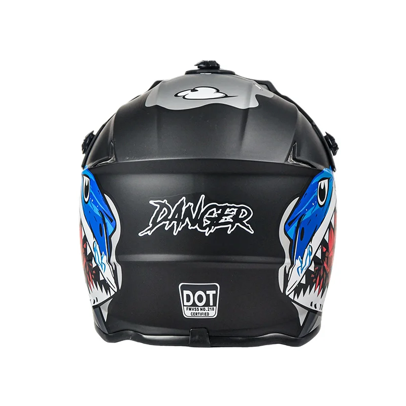 Dot Certified Children's Motorcycle Helmets Suitable for Off-Road Street Riding Mountain Bikes Helmet with Goggles Factory