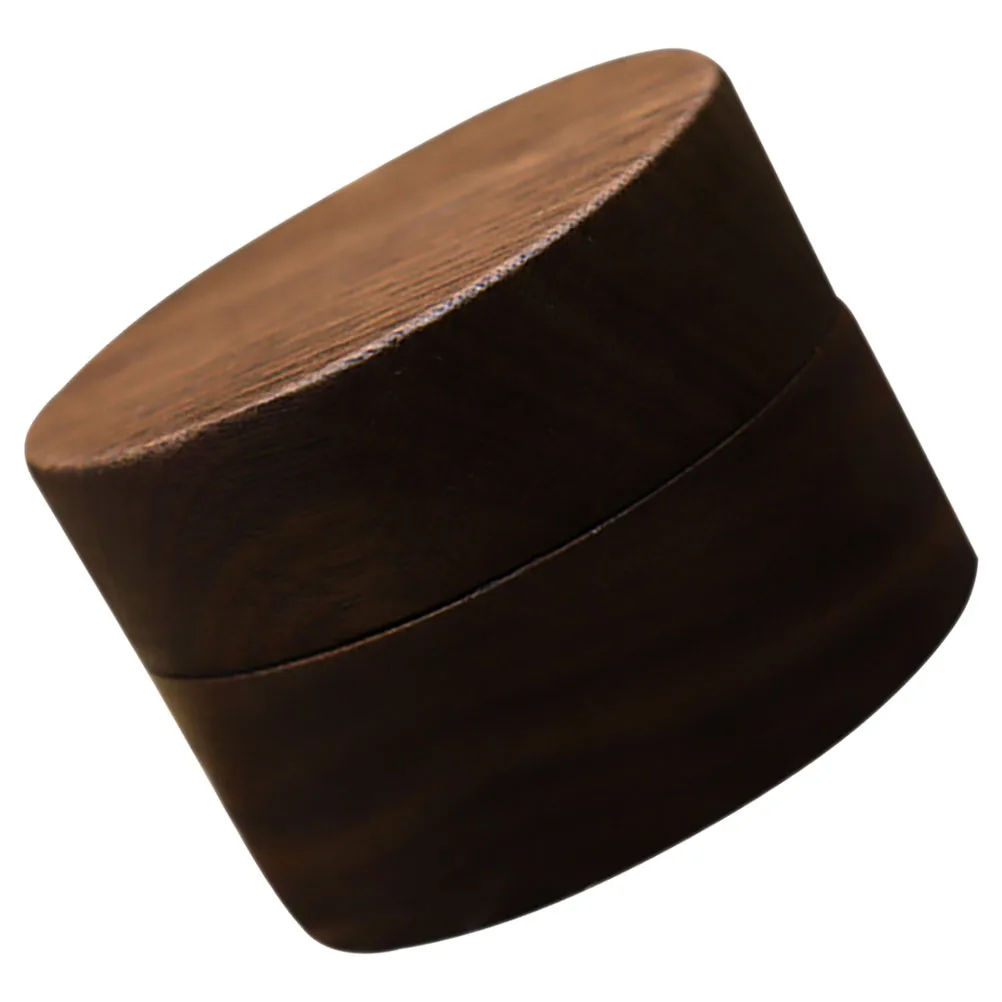 

Walnut Ring Box 2 Slot Wedding Organizer Black Jewelry Gift Boxes Proposal Ceremony Ring Bearer Case Storage Display