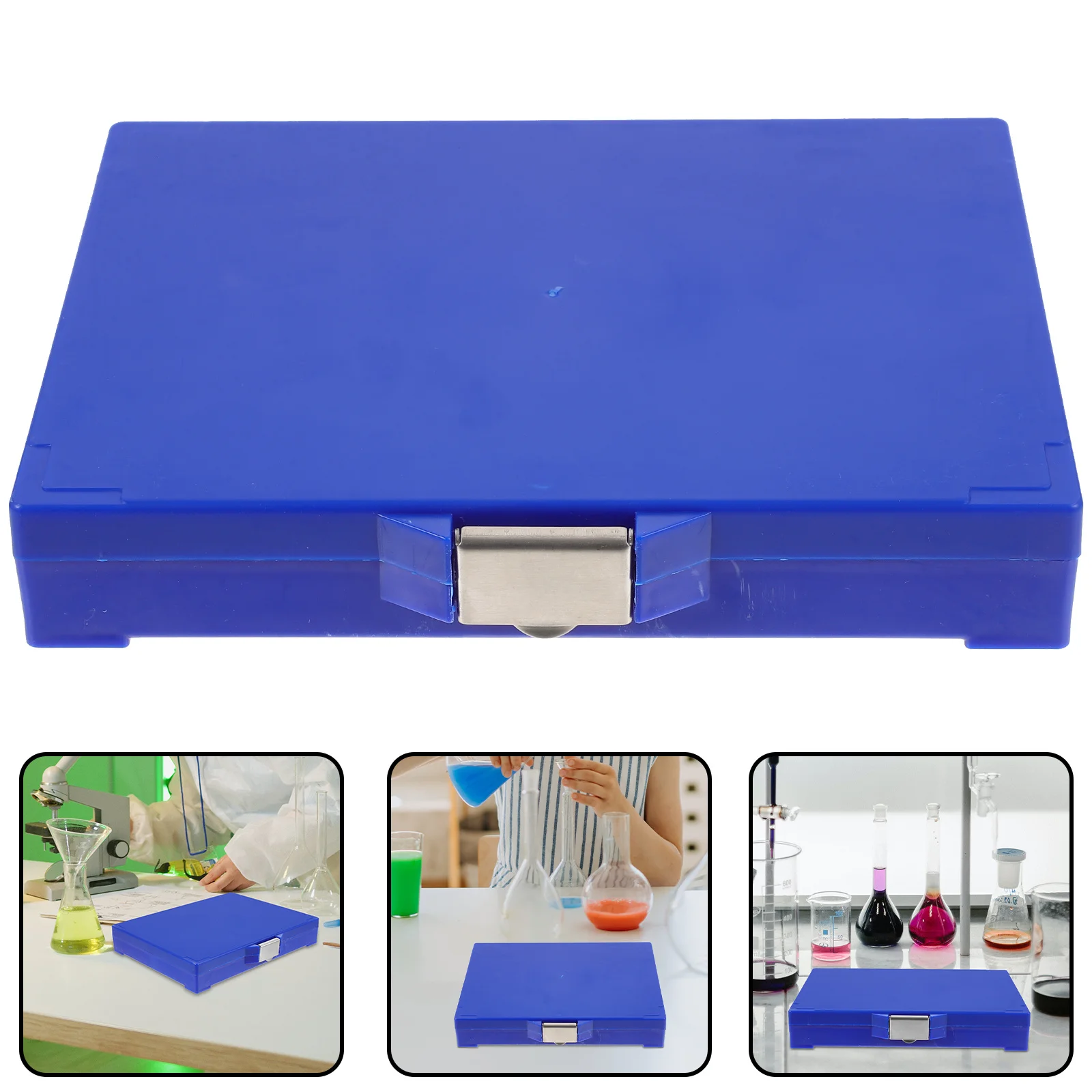 

Microscope Slide Holder Durable Reusable Laboratory Slide Storage Organizer Box Specimen Storage Case for Scientific Use