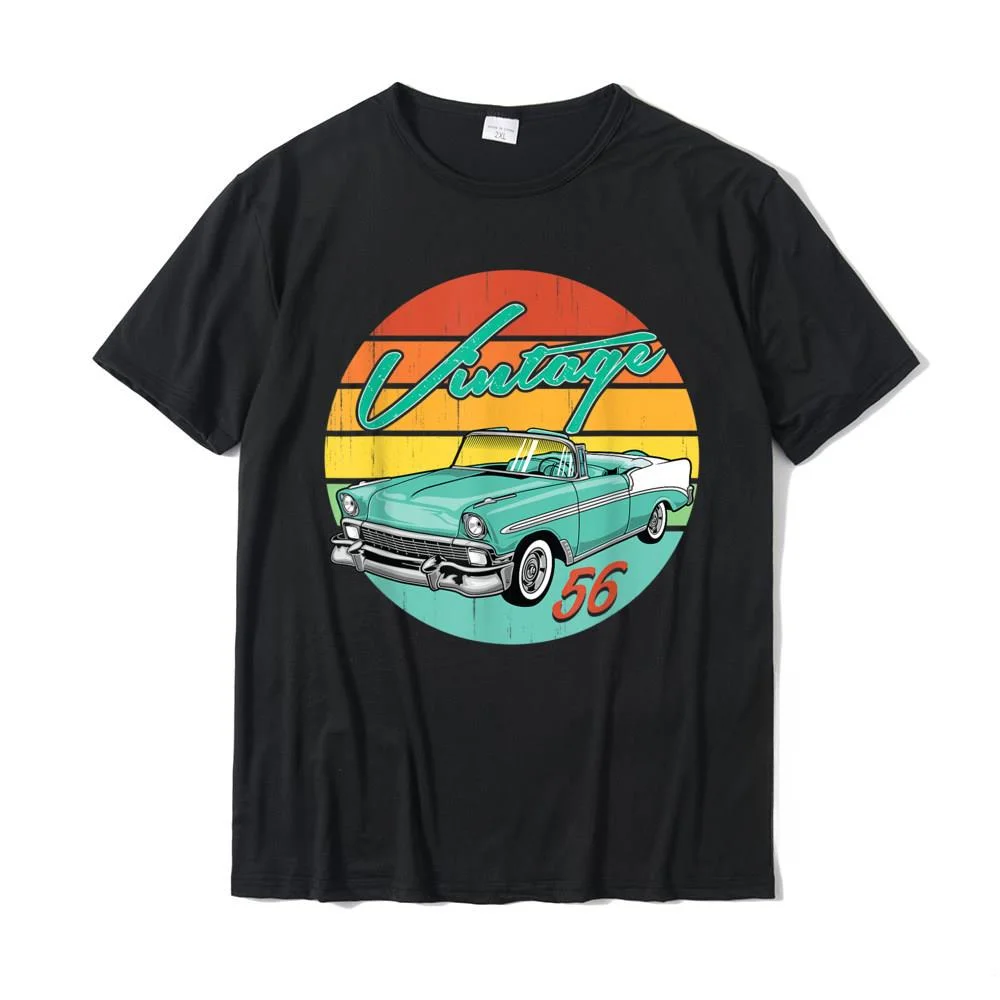 56 1956 Vintage Classic Antique Car Gift Father Day Birthday T-Shirt Adult Coupons Comfortable Tees Cotton T Shirts Normal