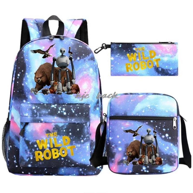 Neue The Wild Robot Jungen Mädchen Kinder Schule Buch Taschen Frauen Männer Rucksack Teenager Schultasche Studenten Laptop Reise Rucksäcke