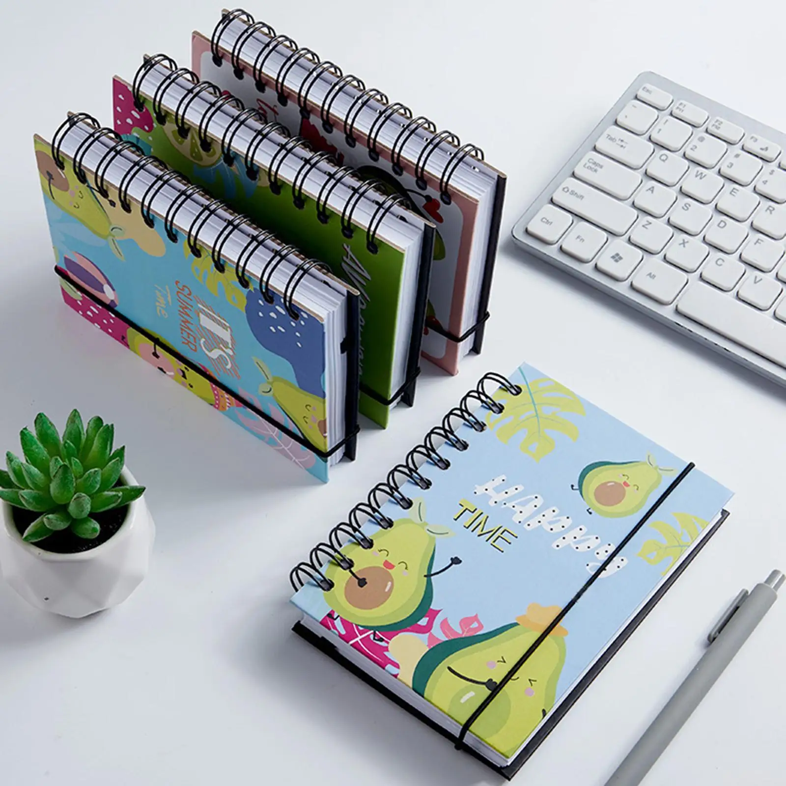 

A6 Spiral Bound Notebook-Spiral Bound Colorful Ruled Notebook Office College School Supplies Students, 4.13x6.18inch