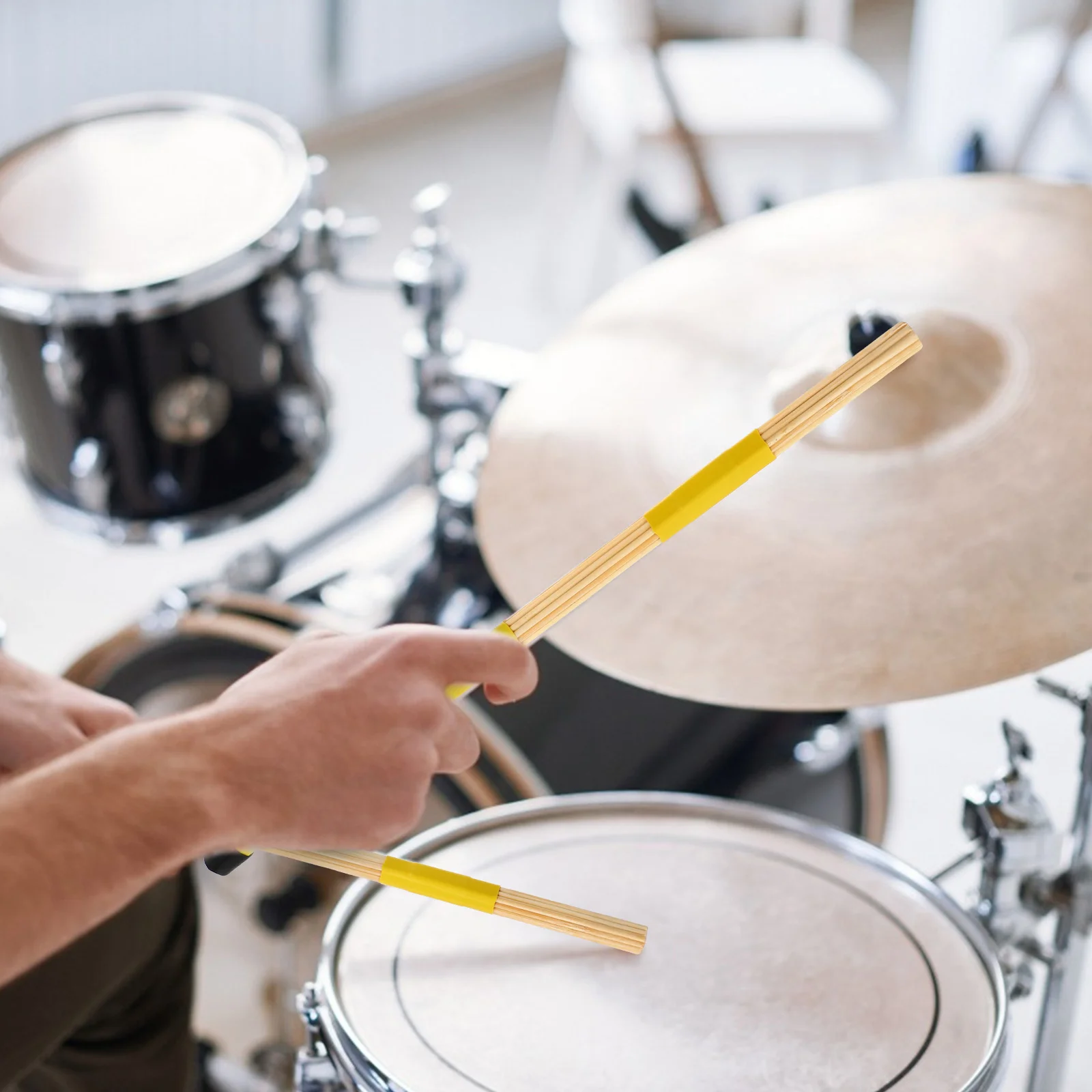 Natural Professional Wooden Drum Brush Set Bundle Stick Child Drumsticks Bamboo Drumset Accessories