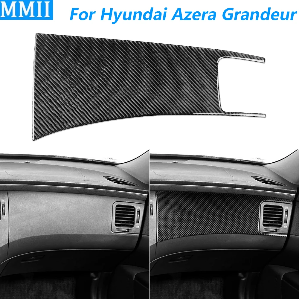 

Для Hyundai Azera Grandeur TG 2006-2011: накладка на приборную панель пассажирского сиденья из углеродного волокна, аксессуар для интерьера автомобиля, наклейка