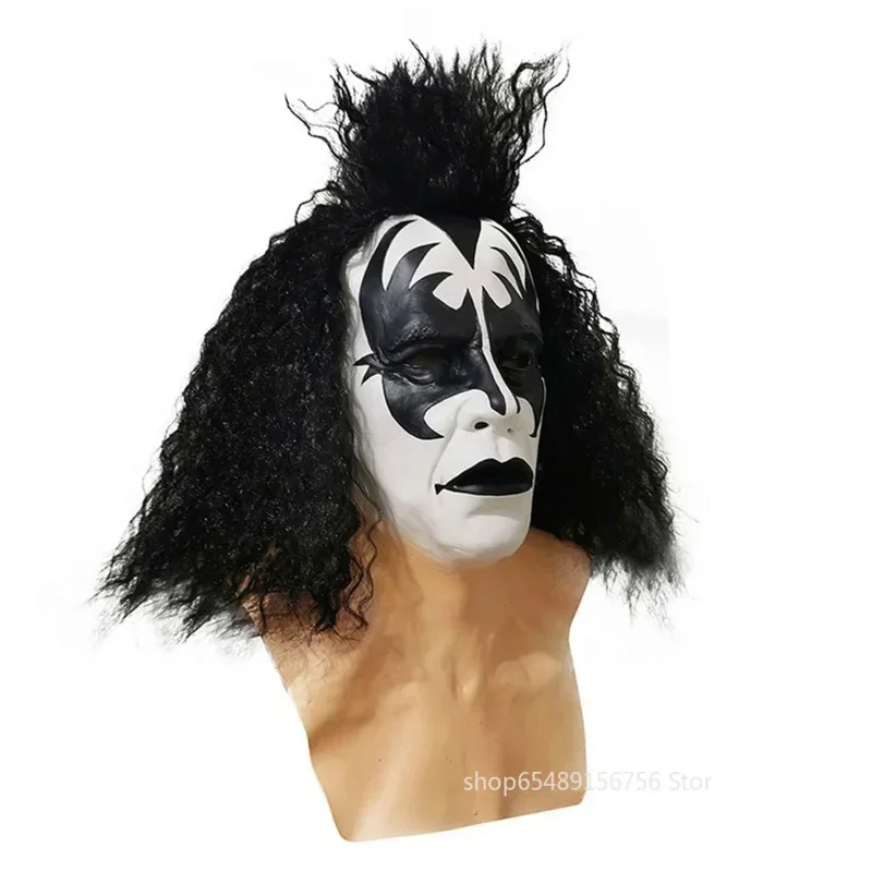 Halloween Kiss Band Gene Simmons Punk Mask Latex Cosplay Chaim Witz Rock Bar Party Christmas Carnival Party Masks Costume Props