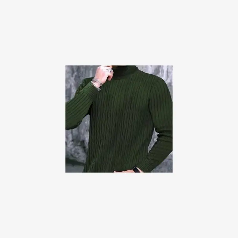 

Мужской вязаный свитер High Ne, осень-зима, цвет Faion Twist Bot up, базовый слой из смеси хлопка, длинный све