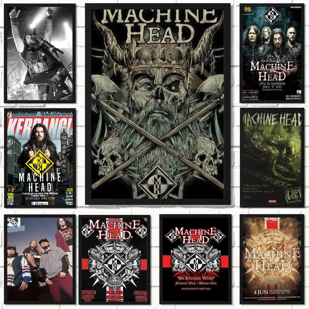 band M-Machine Head-D Poster Self Adhesive Wall Decor for Modern Home Cafe Office and Bar