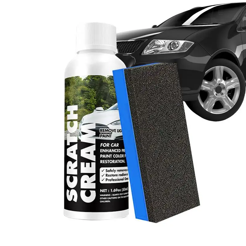 

Scratch Repair Wax Car Scratch Eraser Car Remove Scratch Cream Car Scratch Eraser With Sponge 50ml Effective For Cars Trucks