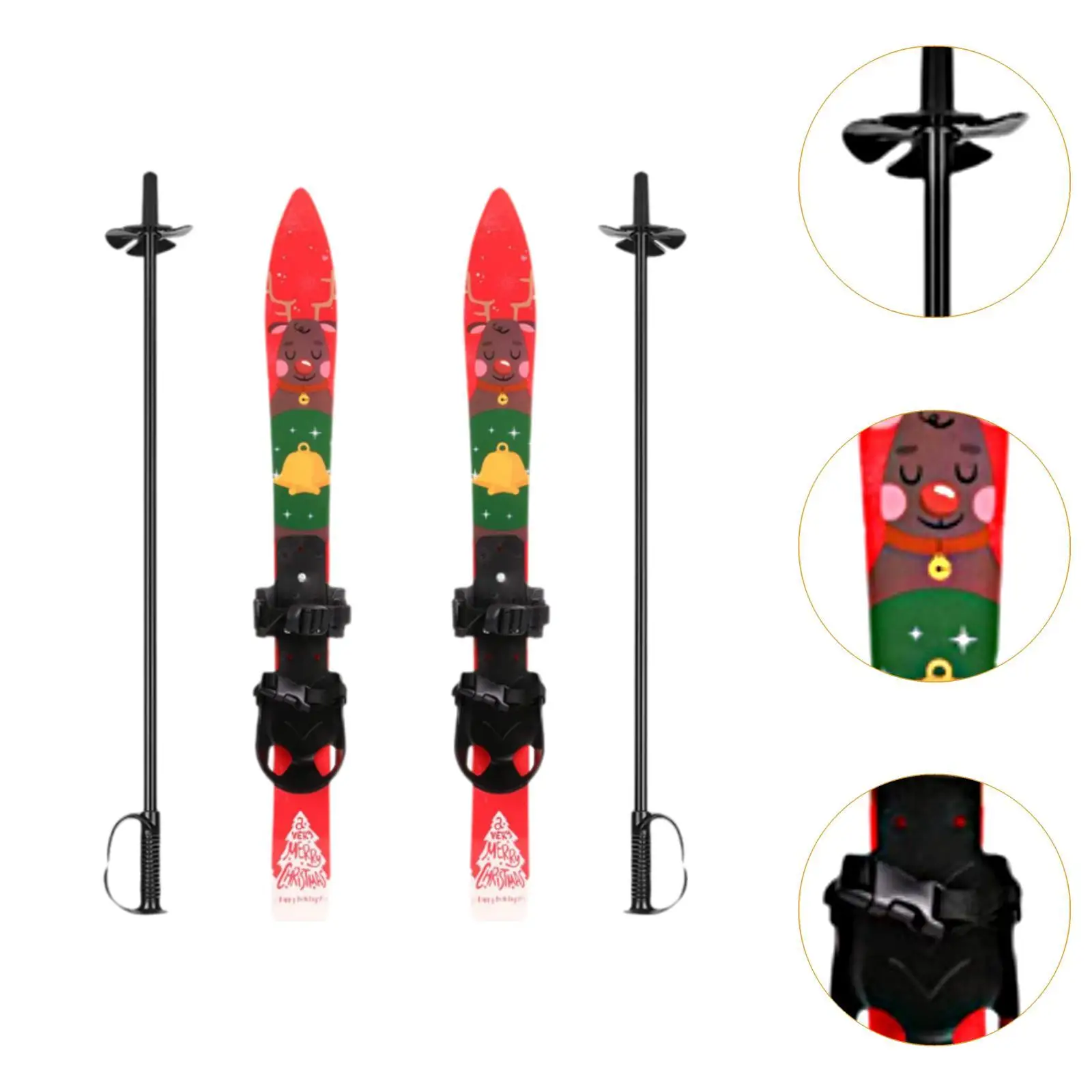 Short Skis for Snow Skiboards and Poles Snowboard Outdoor Snow Board Skiing Board for Aged 3-8 Years Old Children Skiblades Short Skis for Snow Skiboards and Poles Snowboard Outdoor Snow Board Skiing Board for Aged 3-8 Years Old Children Skiblades