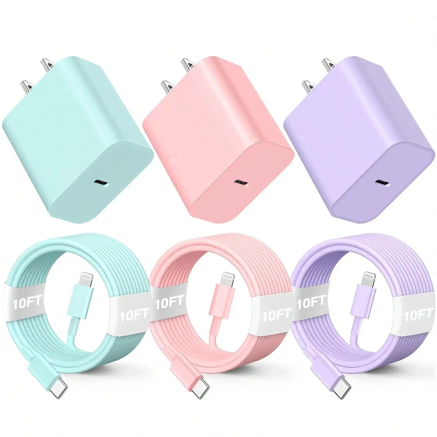 

20W USB C Fast Charger Block with 10FT USB-C to Lightning Extra Long Cable Fast Charging Kit Compatible with iPhone 11/12/13/14 Pro Max Home Daily Phone Charging Accessory