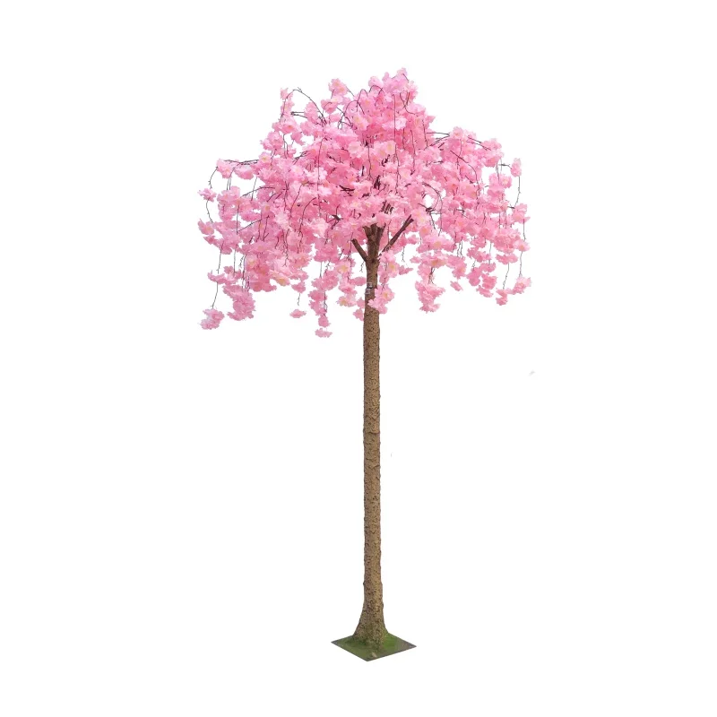 

custom.songtao Small Artificial Cherry Blossom Tree Pink Weeping Cherry Blossom Tree Artificial Tree Wedding Landscaping Decorat