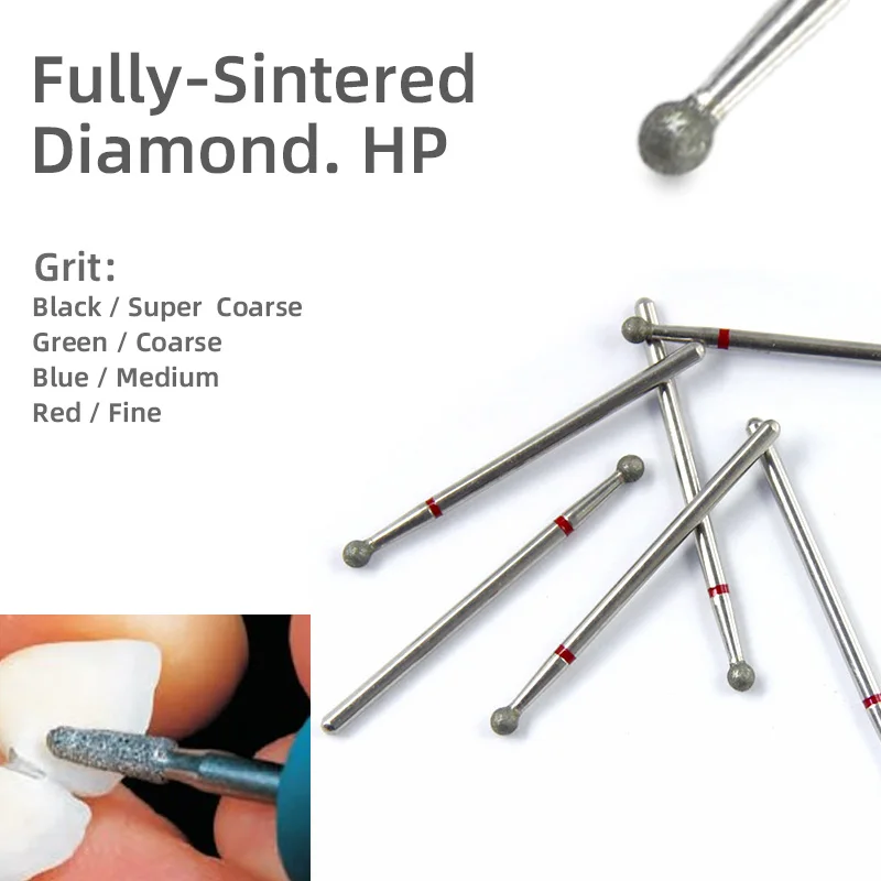 10pcs/set Diamond Electroplated HP dental Rotary bur for dental lab equipment