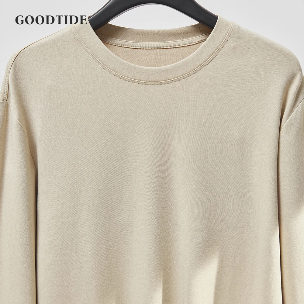 Good Quality 4XL Plus Size T-Shirts Men Long Sleeves Modal Tops Male Tees Basic Plain Tshirts Women Tee Shirts Underwears