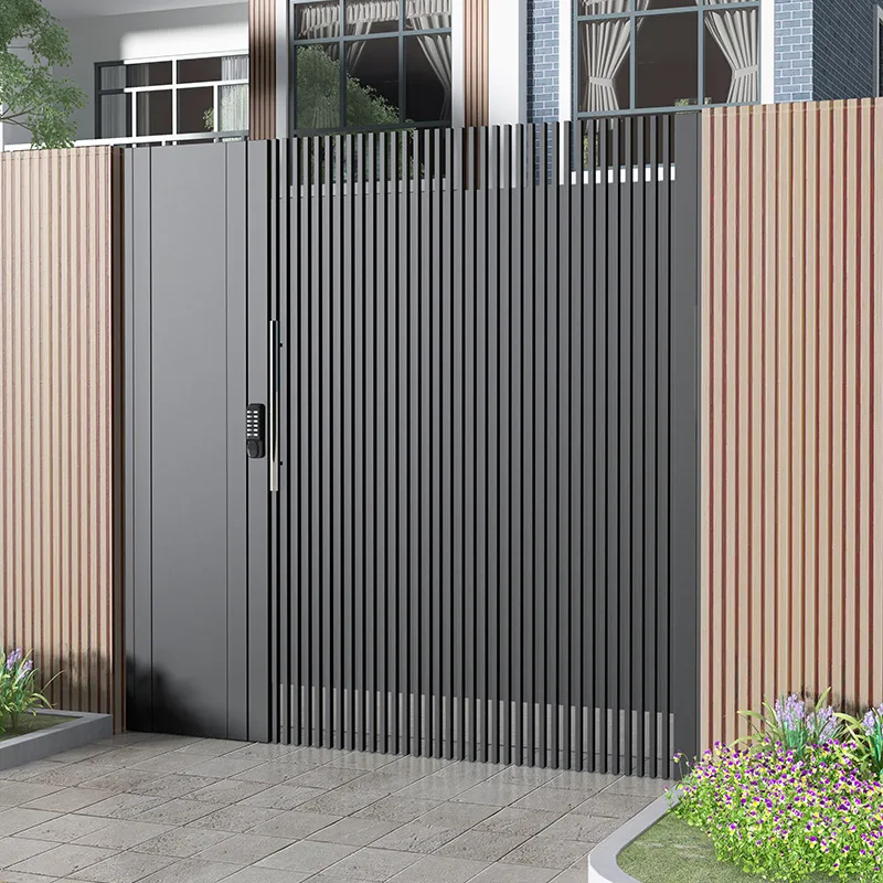 Wrought iron door, courtyard door, villa entrance door, wrought iron yard door single and double open, anti-theft garden
