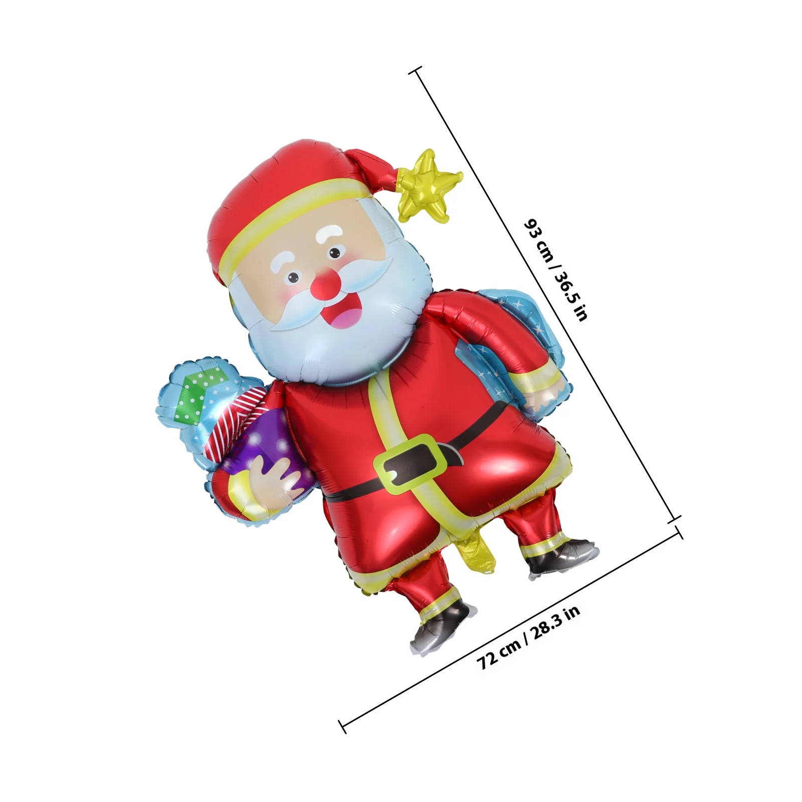 ลูกโป่งซานตาคลอส 5 ชิ้น ของตกแต่งคริสต์มาส ลูกโป่งฟอยล์เป่าลม อุปกรณ์จัดงานปาร์ตี้ ของตกแต่งวันหยุดคริสต์มาส ลูกโป่งคริสต์มาส