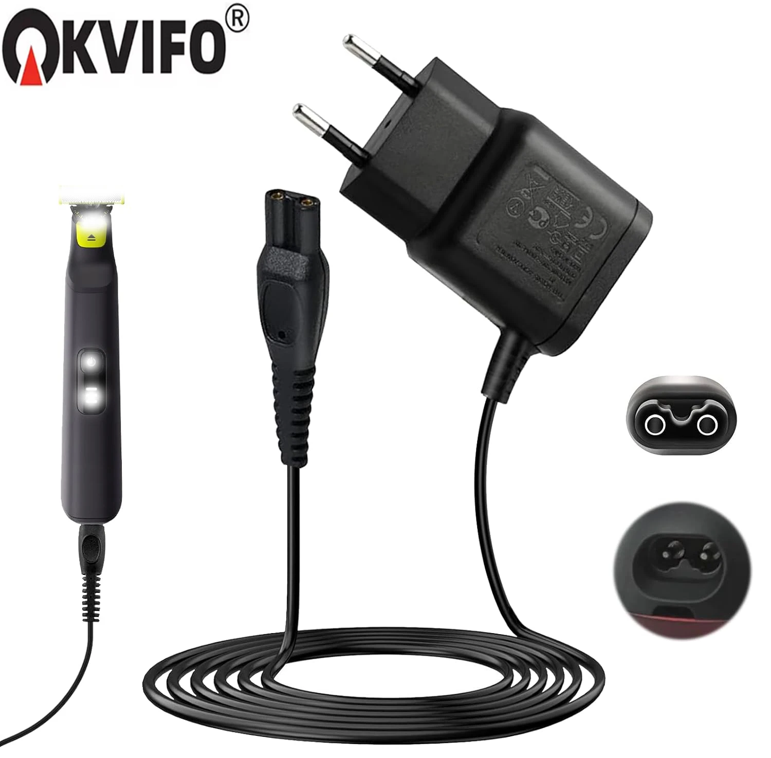 KVIFO 15V Parede UE Adaptador de Navalha Carregador de Barbeador Para PHILIPS Norelco HQ8505 HQ8500 HQ560 HQ586 HQ568 HQ7740 HQ7141 HQ7142