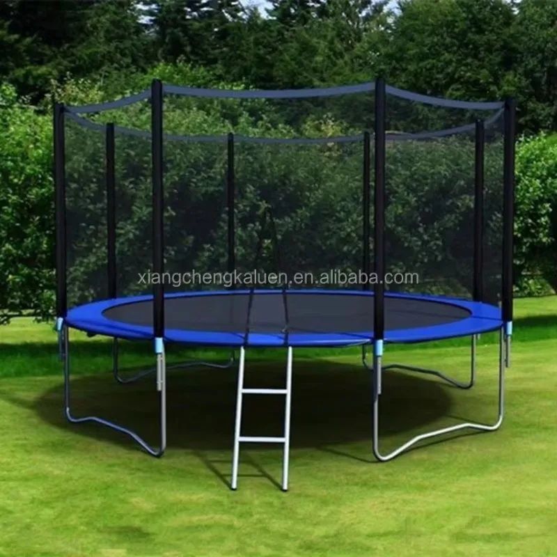 

Round Trampoline with Safety Enclosure Net 6FT 8FT 10FT 12FT 14FT 16FT for Kids and Adults Outdoor Garden Backyard Fun Bungee