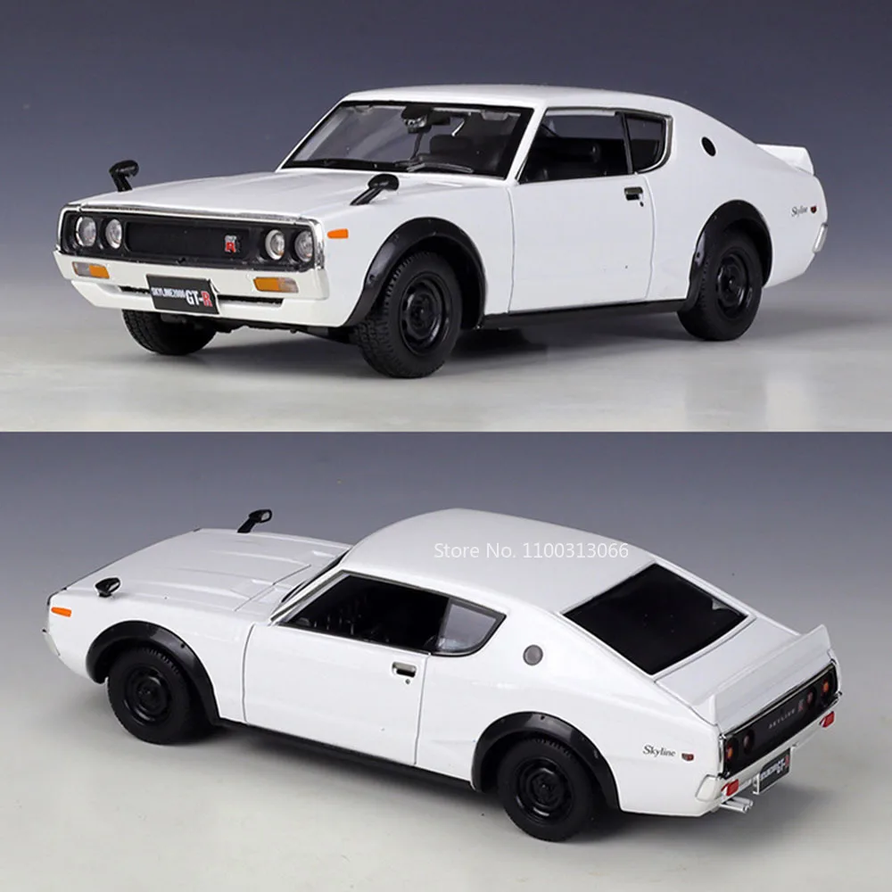 

1/24 1973 Nissan Skyline 2000 GT-R Alloy Diecasts Vehicle Model Toy 2 Doors Can Be Opened Sport Car for Adult Collectible Gifts