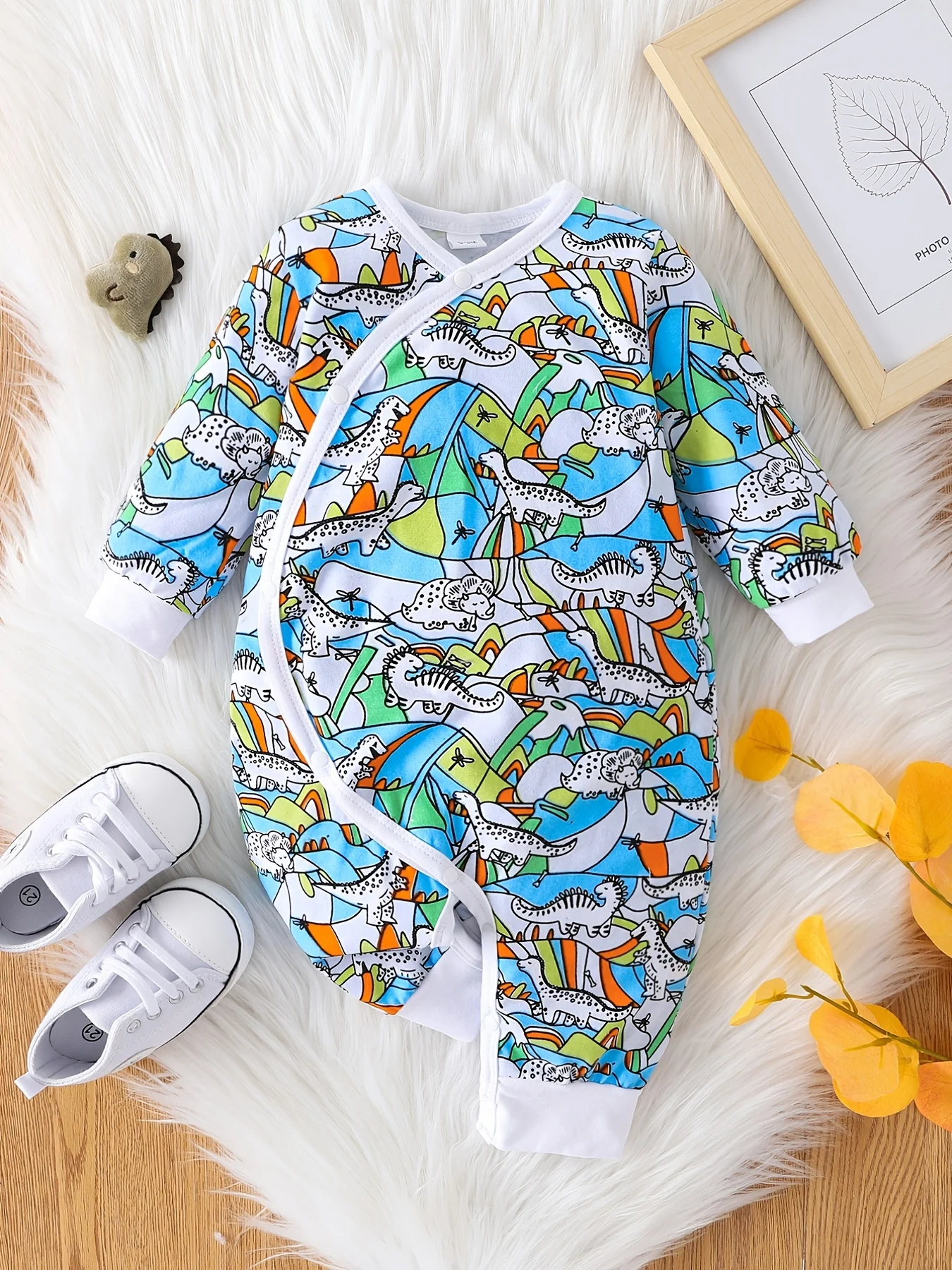 0-18 Months Spring And Autumn New Boy Kids Toddler Long Sleeve Cartoon Cute Animal Print Casual Comfortable Trousers Baby Romper