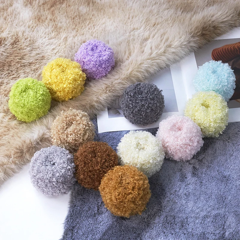 50g Curly Plush Wool Yarn Hand Woven Sweater Knitting Yarn Soft Crochet Wool Thread DIY Doll Hair Dog Craft Material Accessories